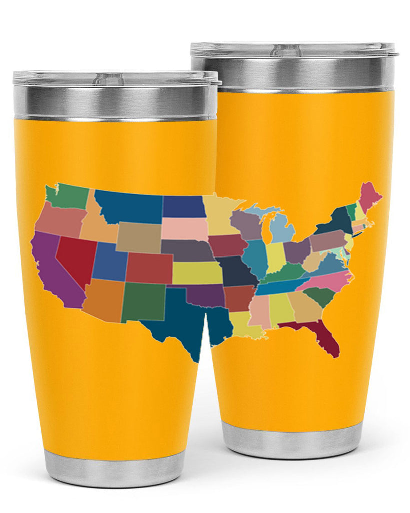 Separate Color Map Style 73#- Fourt Of July- Tumbler