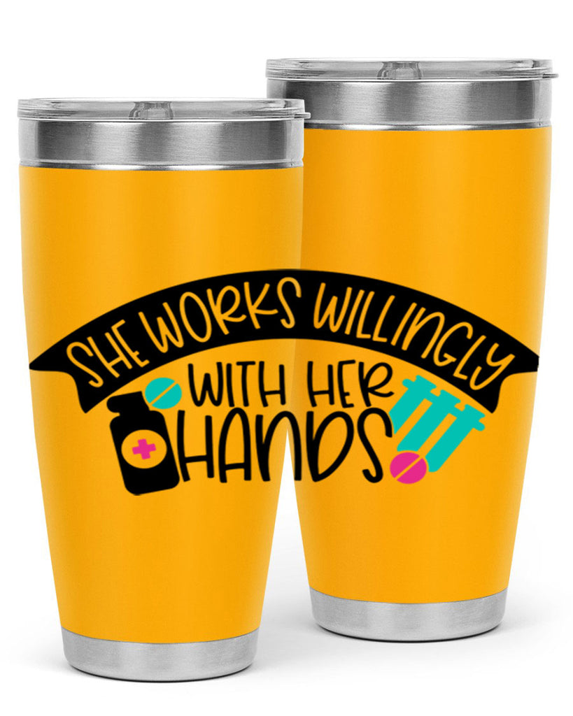 She Works Willingly With Her Hands Style Style 40#- nurse- tumbler