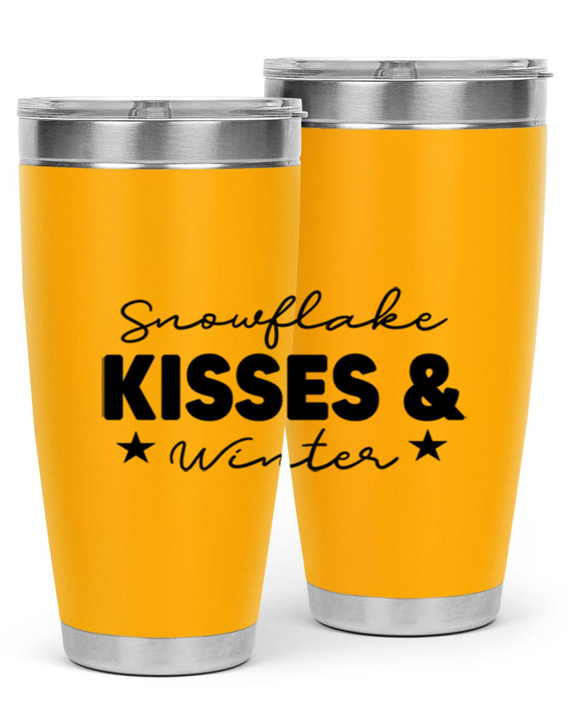 Snowflake Kisses Winter374#- winter- Tumbler
