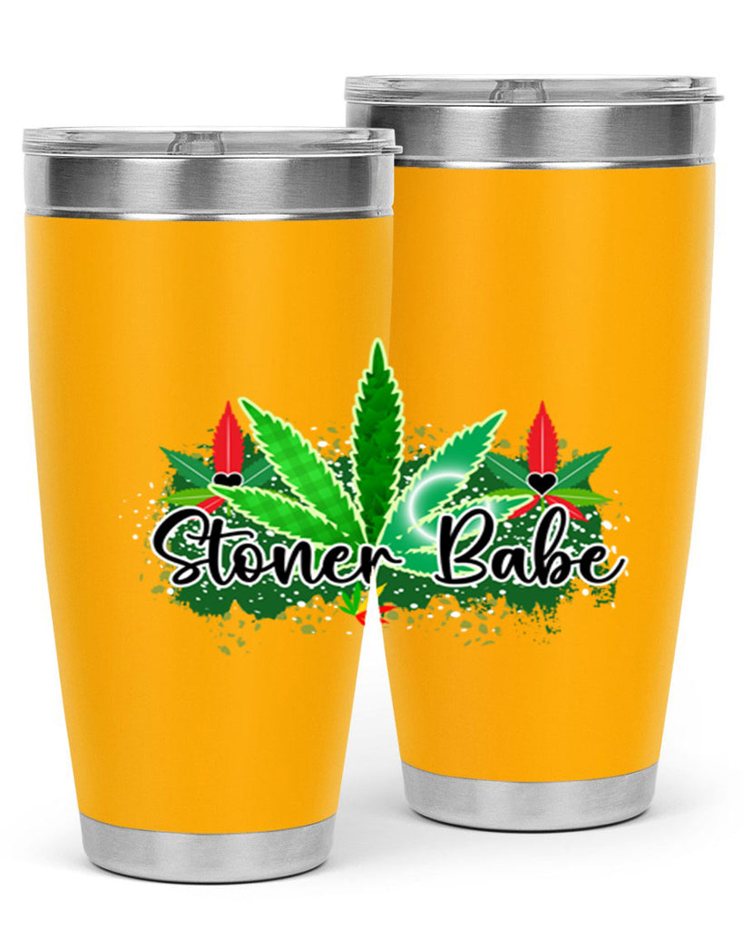Stoner Babe 256#- marijuana- Tumbler