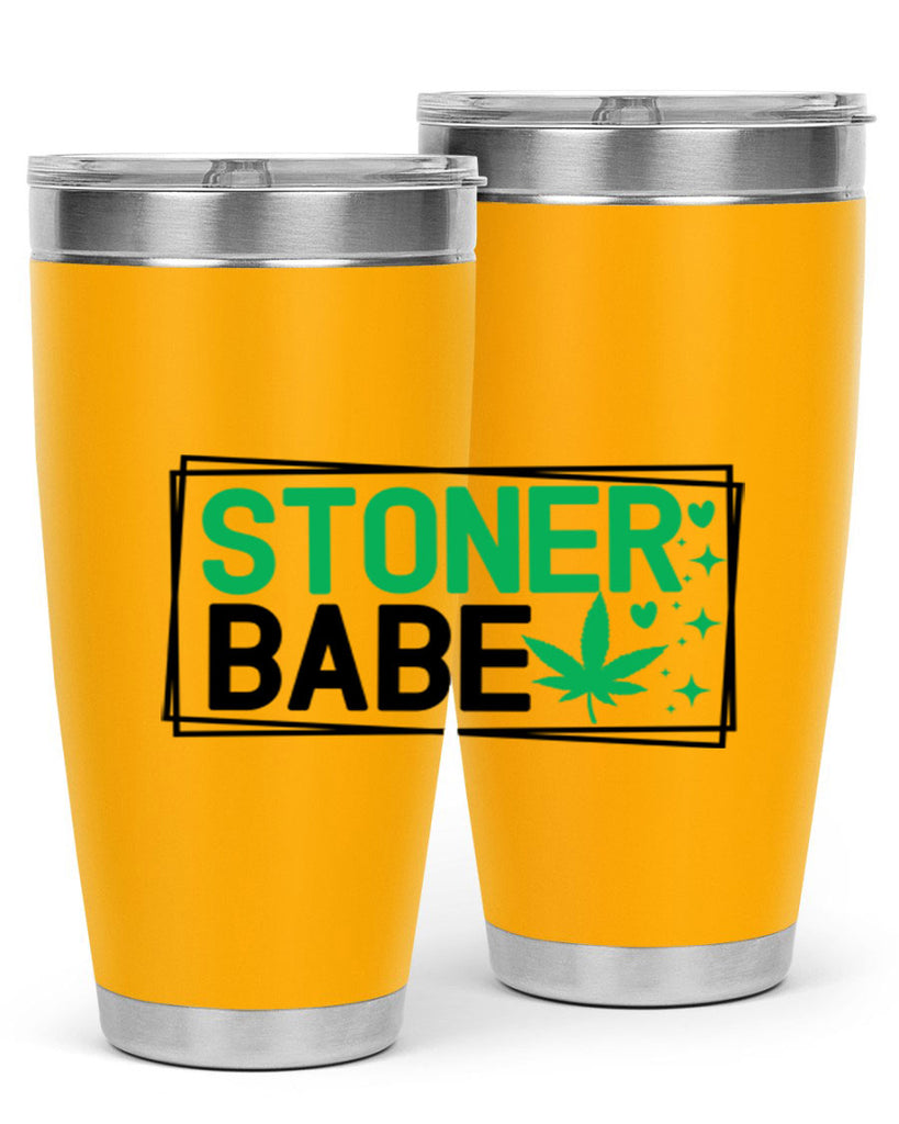 Stoner Babe 258#- marijuana- Tumbler