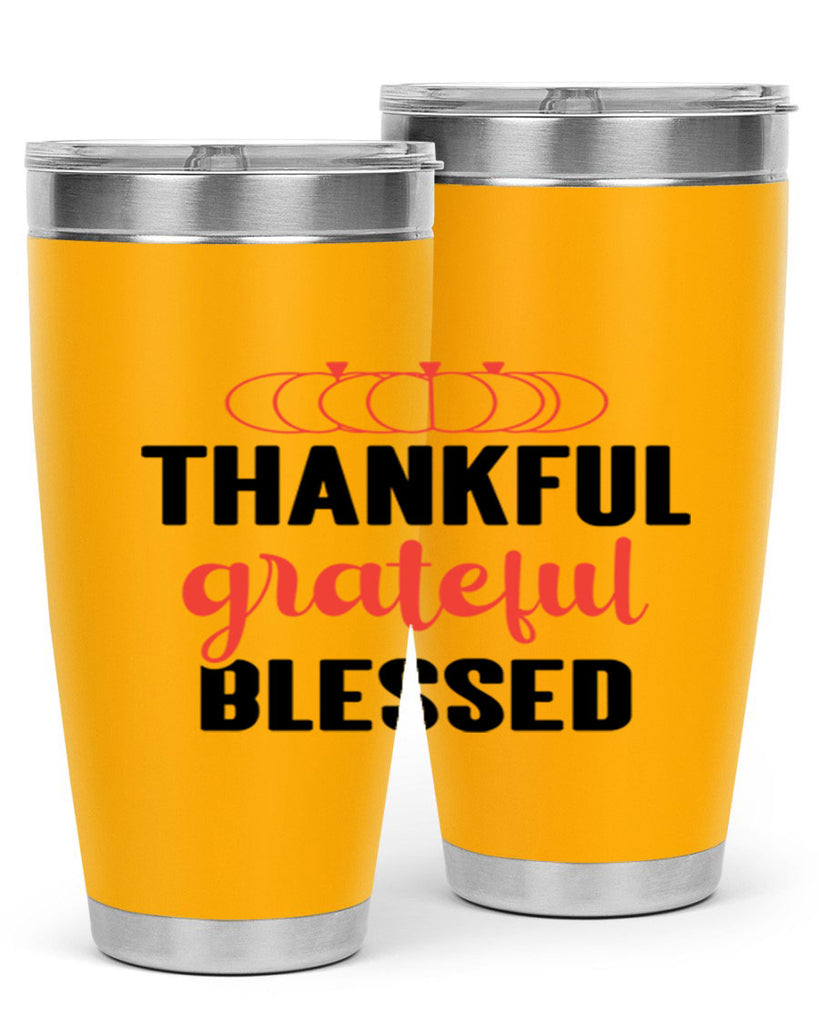 Thankful grateful blessed 603#- fall- Tumbler