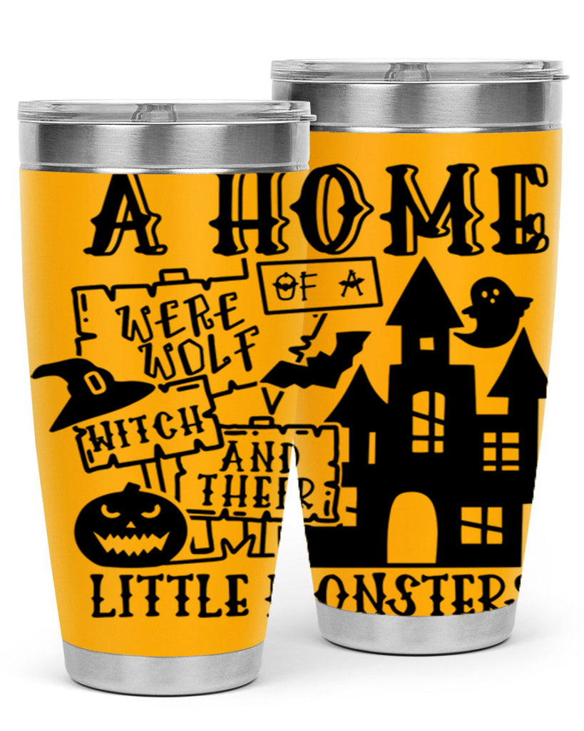 a home of a were wolf witch and their little monsters 96#- halloween- Tumbler