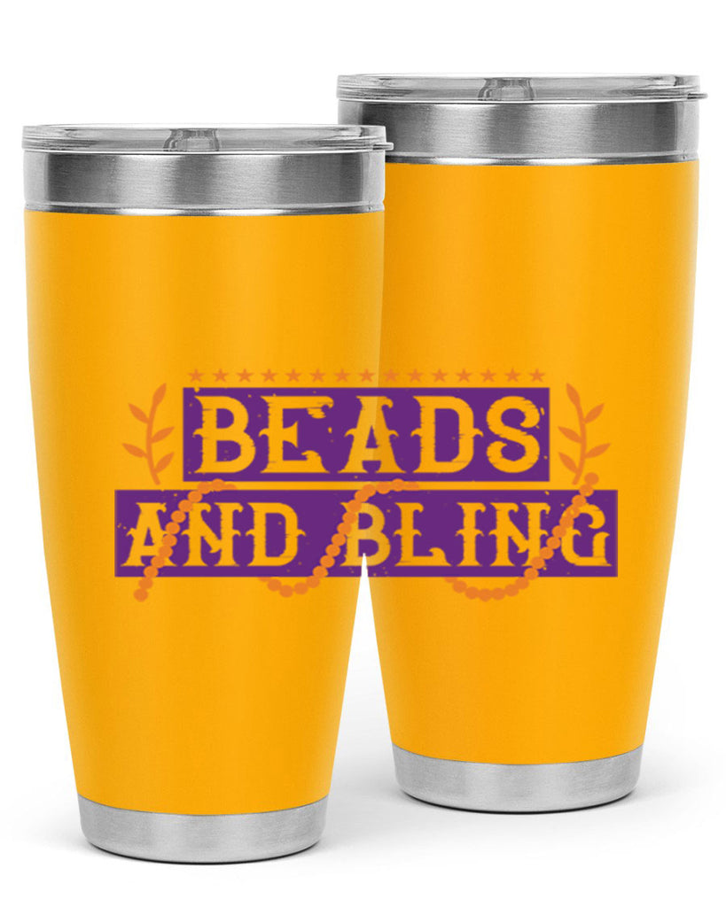 beads and bling 40#- mardi gras- Tumbler