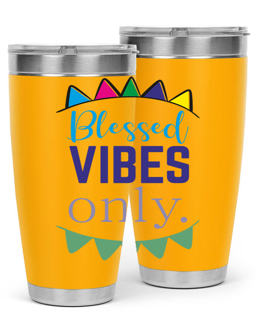blessd vibes only- black words phrases- Cotton Tank