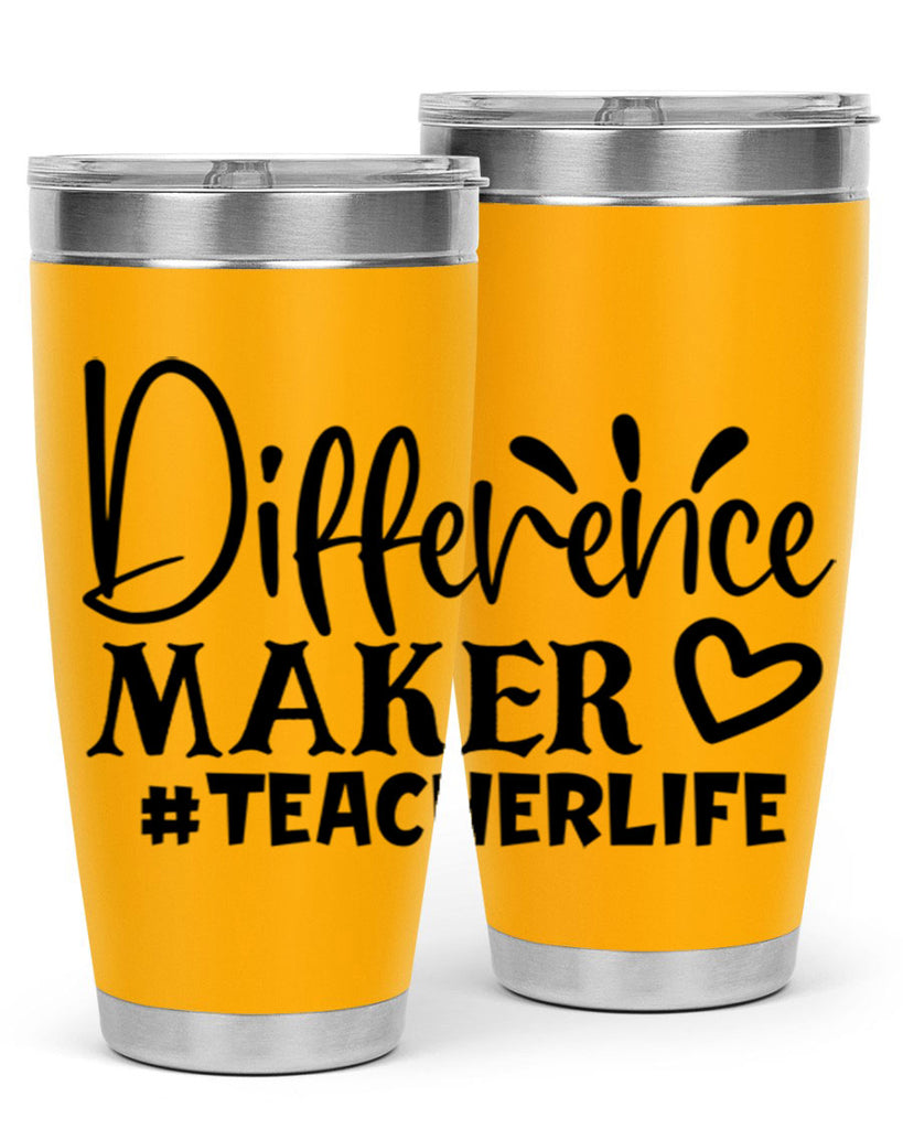 difference maker teacherlife Style 185#- teacher- tumbler