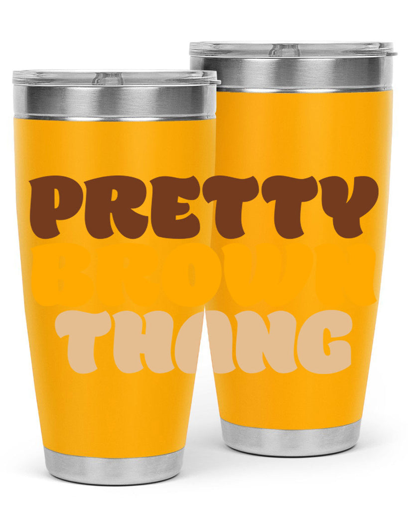 pretty  brown thang 52#- black words phrases- Cotton Tank