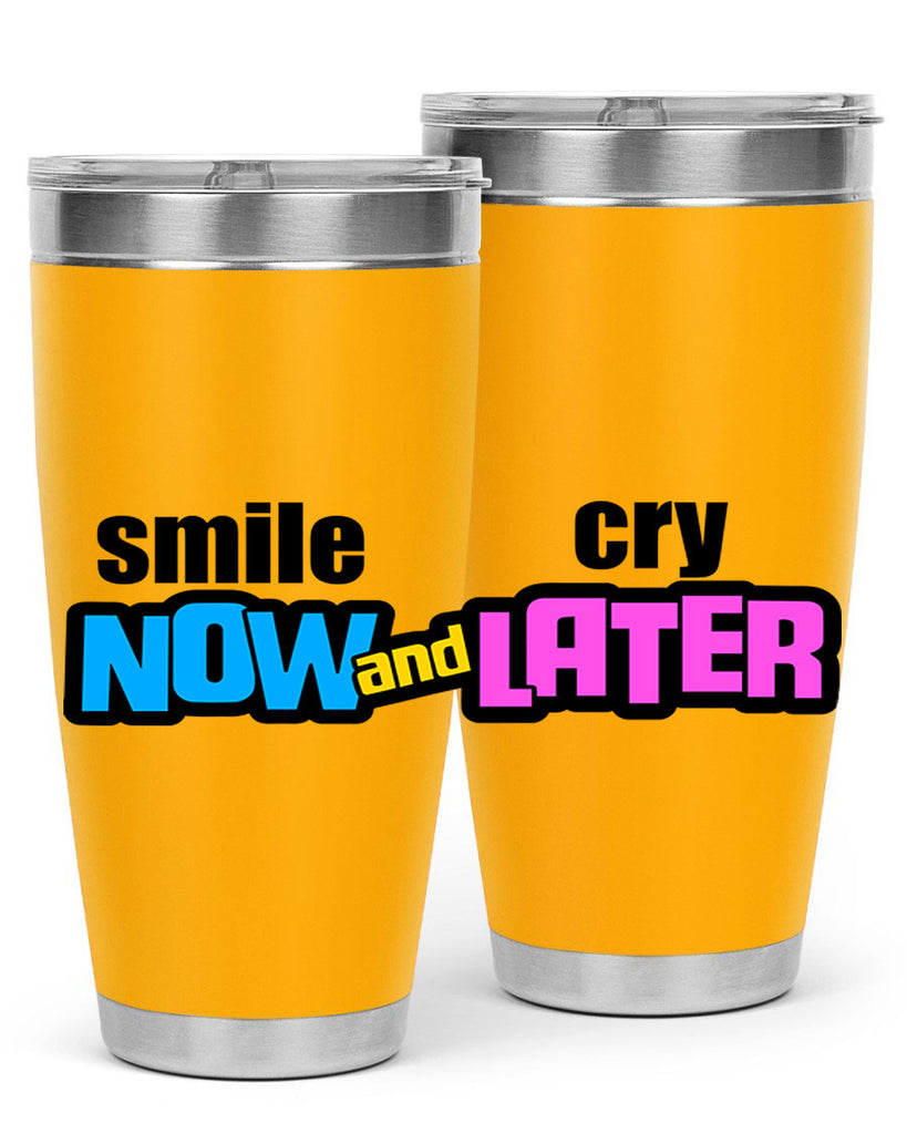 smile now and cry later 31#- black words phrases- Cotton Tank
