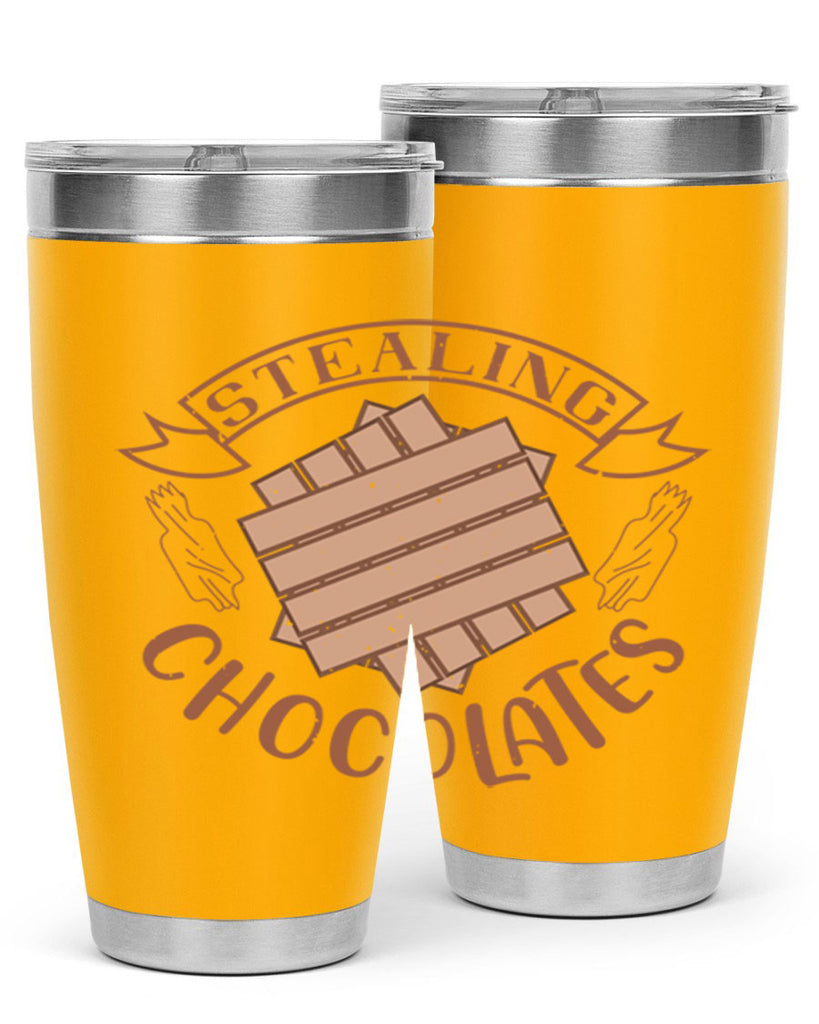 stealing chocolates 20#- chocolate- Tumbler