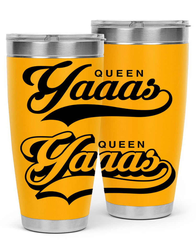 yaaas queen script 6#- black words phrases- Cotton Tank