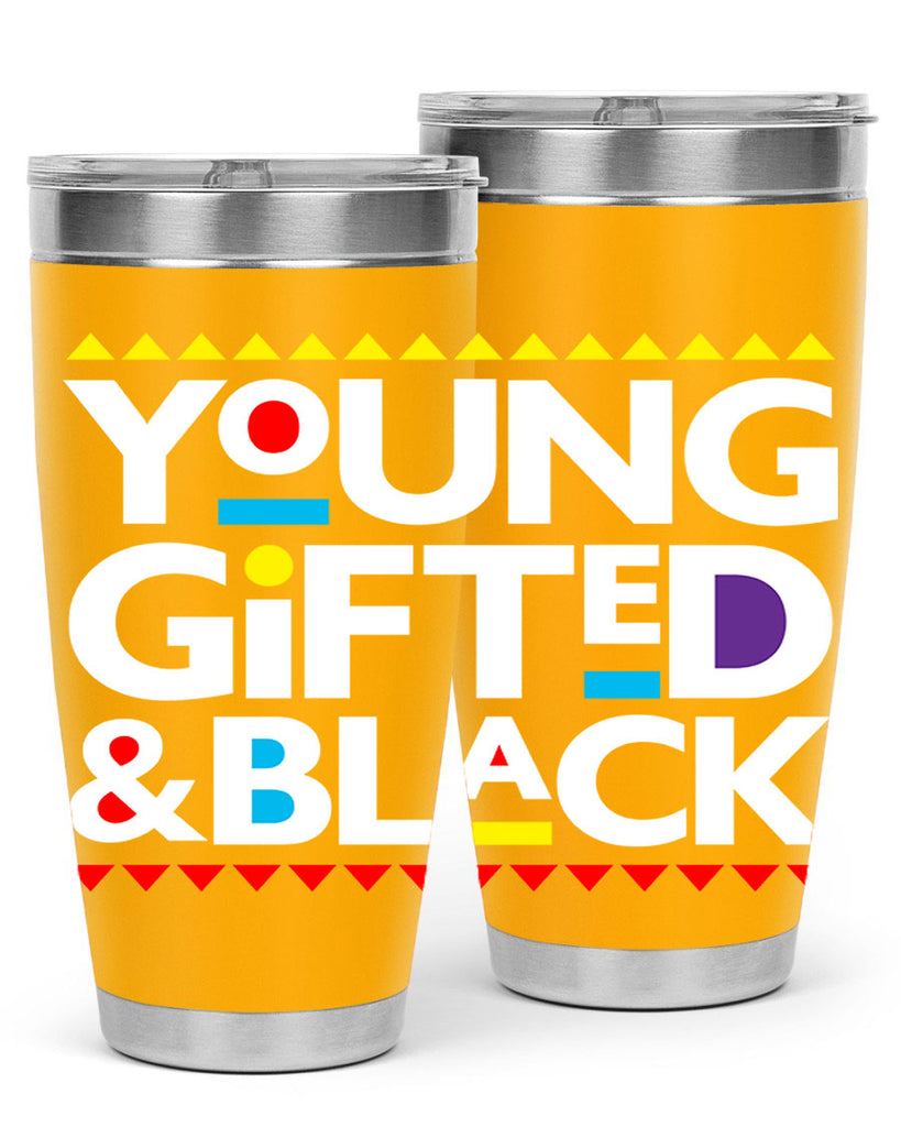 young gifted and black 2#- black words phrases- Cotton Tank