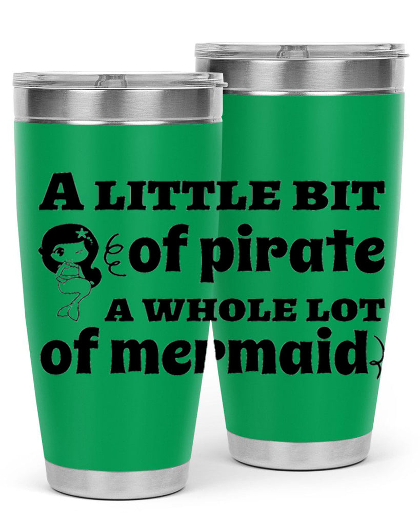 A little bit of pirate 10#- mermaid- Tumbler