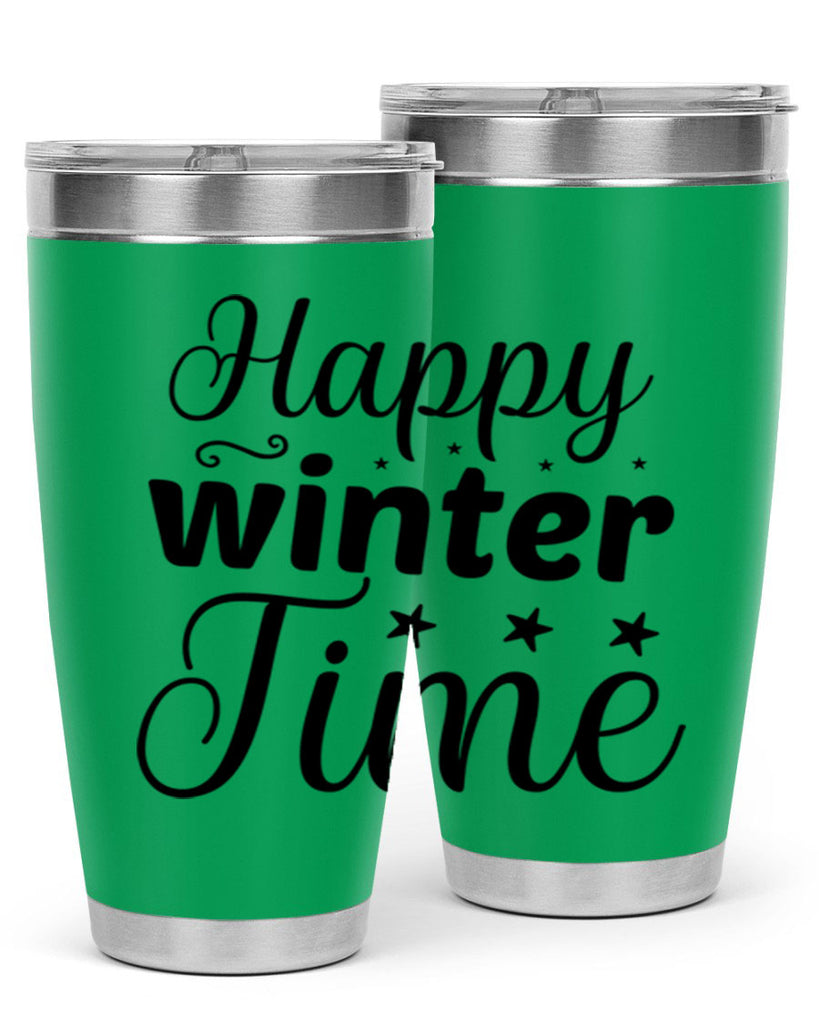 Happy Winter Time 133#- winter- Tumbler