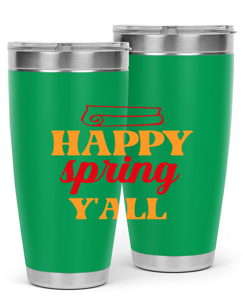 Happy spring y'all 166#- spring- Tumbler