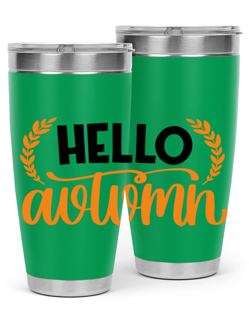 Hello Autumn 493#- fall- Tumbler