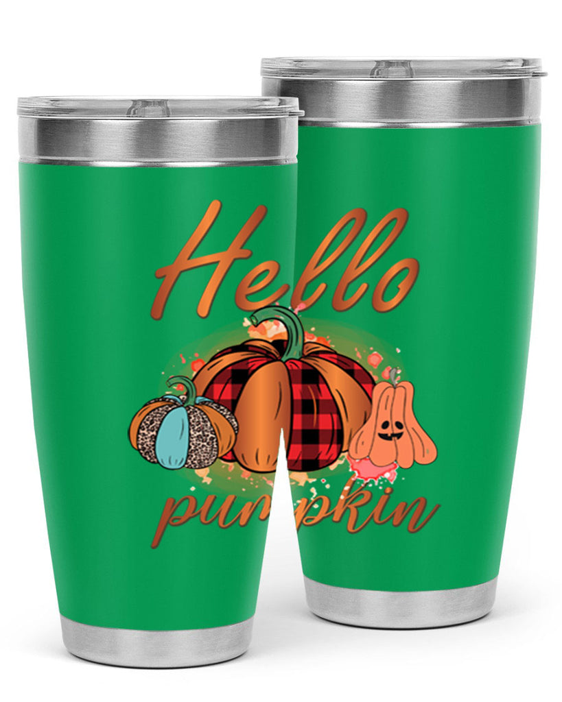 Hello Pumpkin 284#- fall- Tumbler