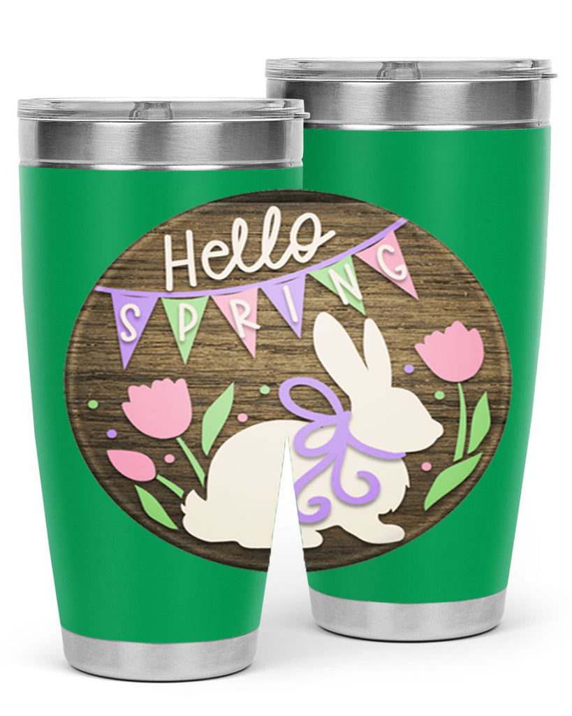Hello spring bunny Mockup190#- spring- Tumbler