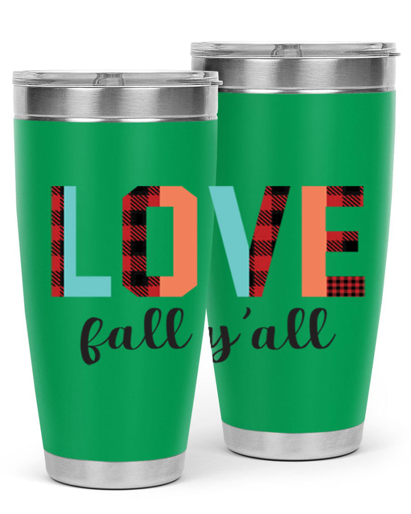 Love fall yall 411#- fall- Tumbler