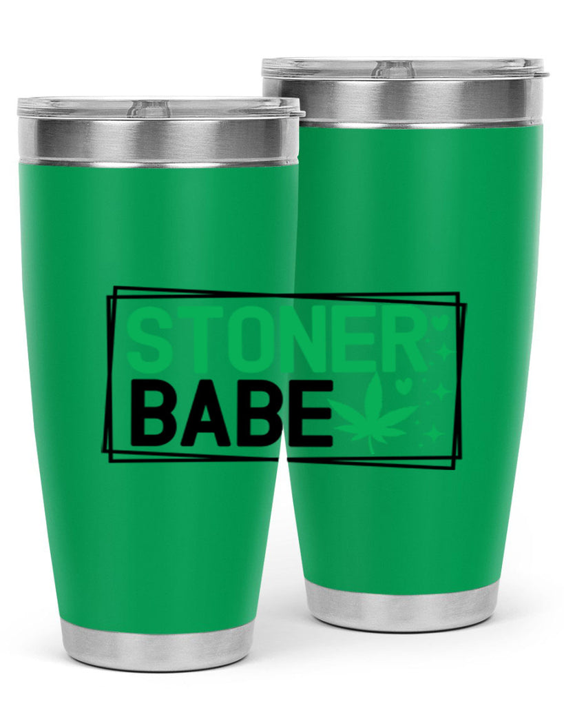 Stoner Babe 258#- marijuana- Tumbler