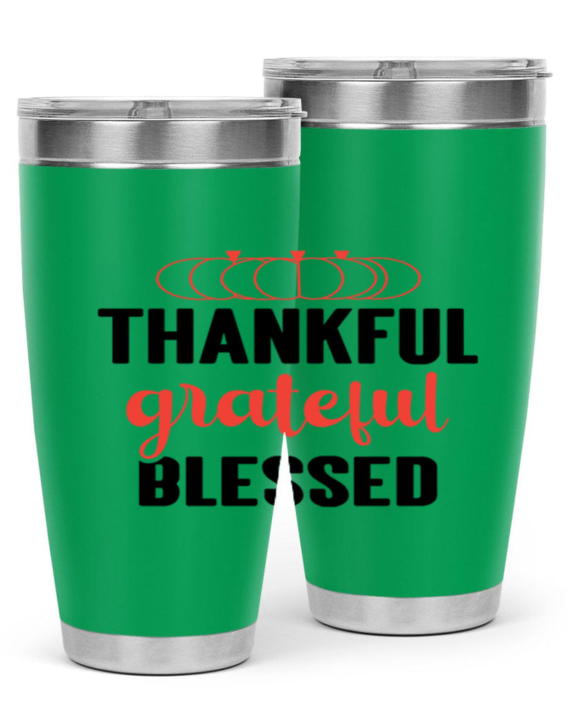 Thankful grateful blessed 603#- fall- Tumbler