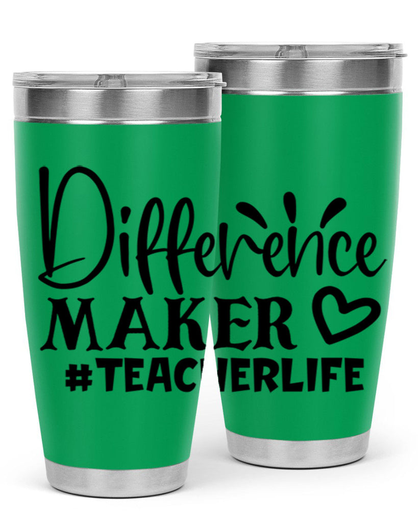 difference maker teacherlife Style 185#- teacher- tumbler