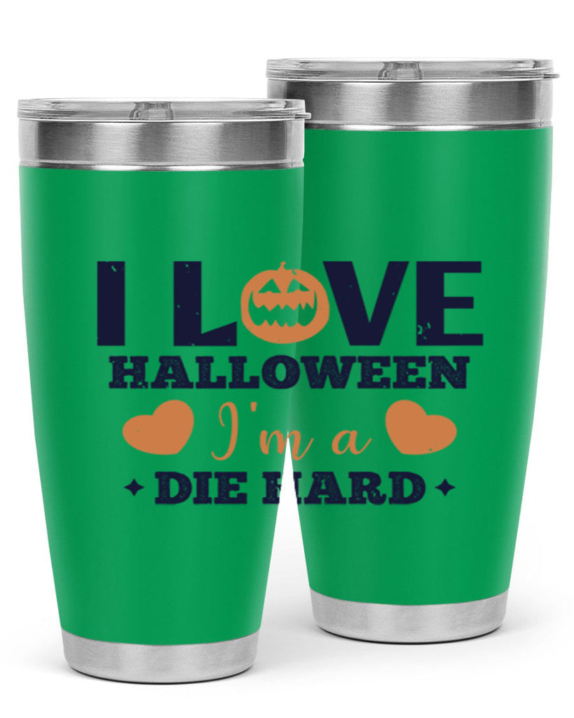 i love halloween im a die hard 150#- halloween- Tumbler