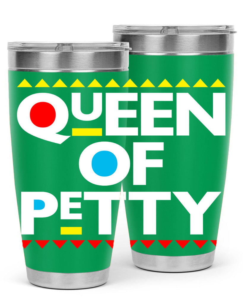 queen ofpetty 48#- black words phrases- Cotton Tank