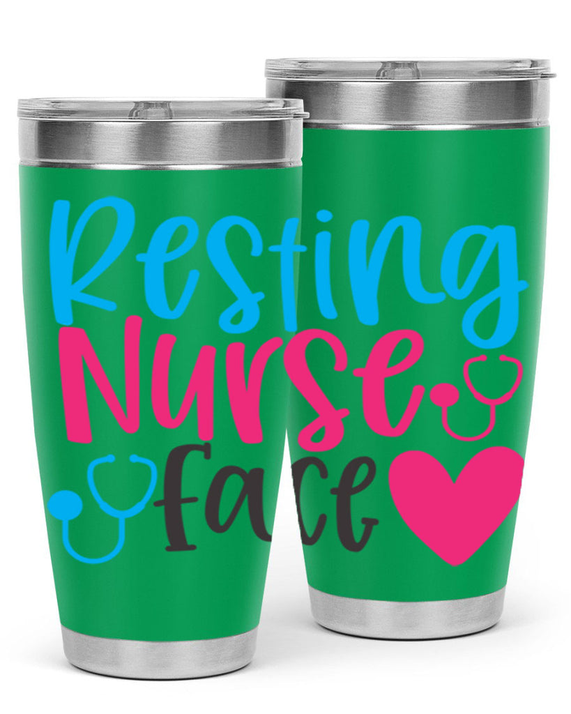 resting nurse face Style 355#- nurse- tumbler