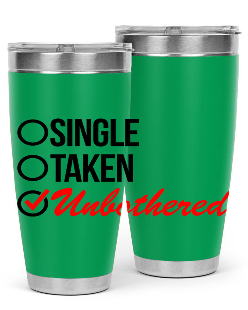 single taken unbothered 35#- black words phrases- Cotton Tank