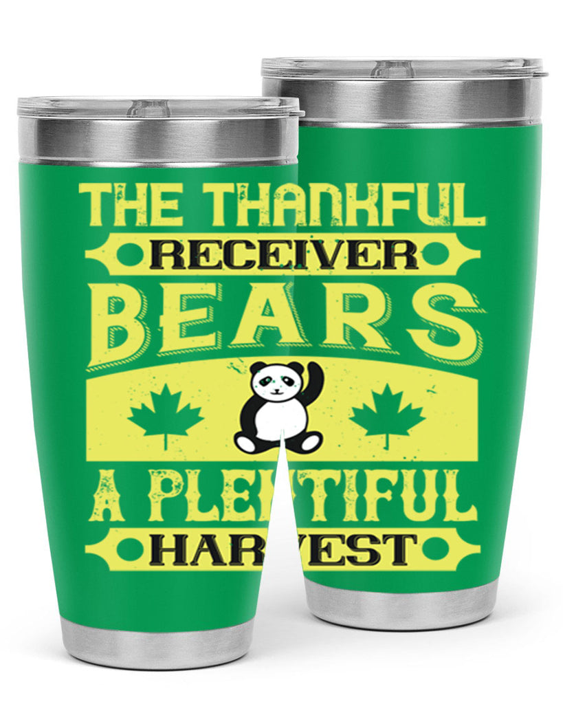 the thankful receiver bears a plentiful harvest 2#- thanksgiving- Tumbler