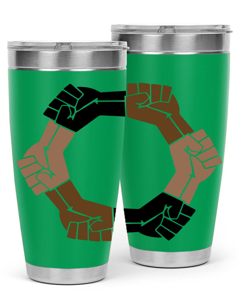 united black power fists 13#- black words phrases- Cotton Tank