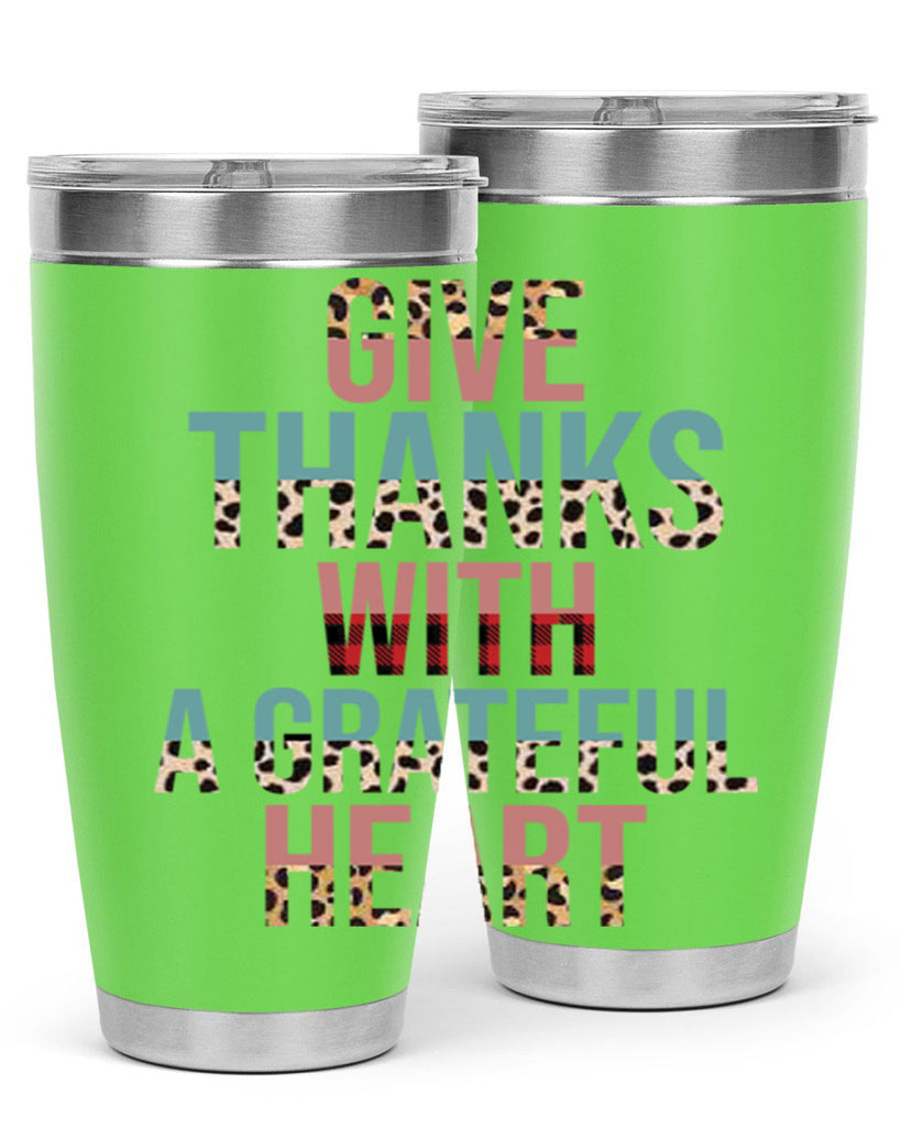 Give thanks with a grateful heart 195#- fall- Tumbler