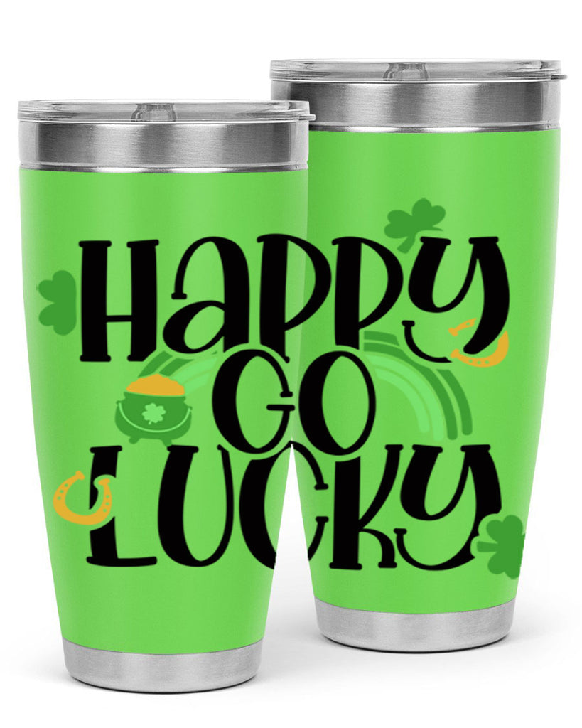Happy Go Lucky Style 96#- St Patricks Day- Tumbler