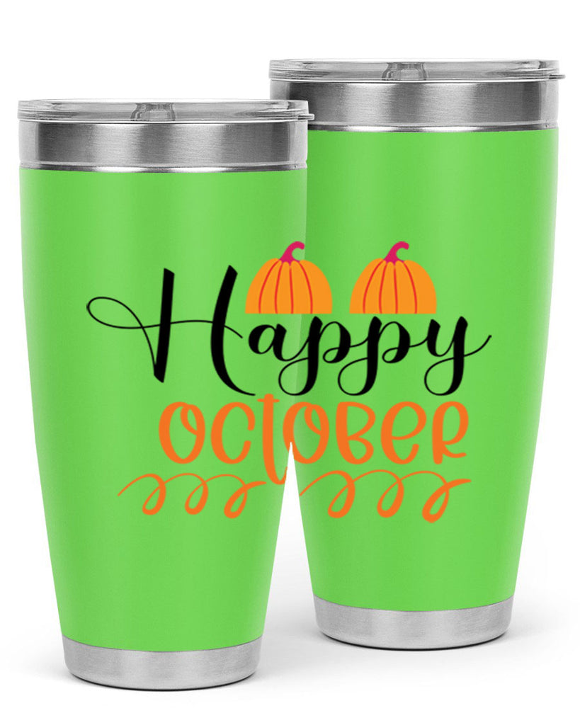 Happy October 238#- fall- Tumbler