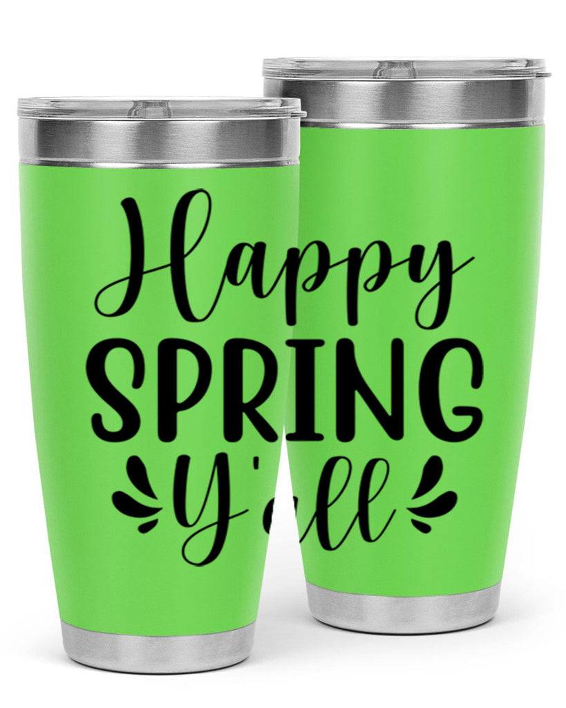 Happy Spring Y'all 163#- spring- Tumbler