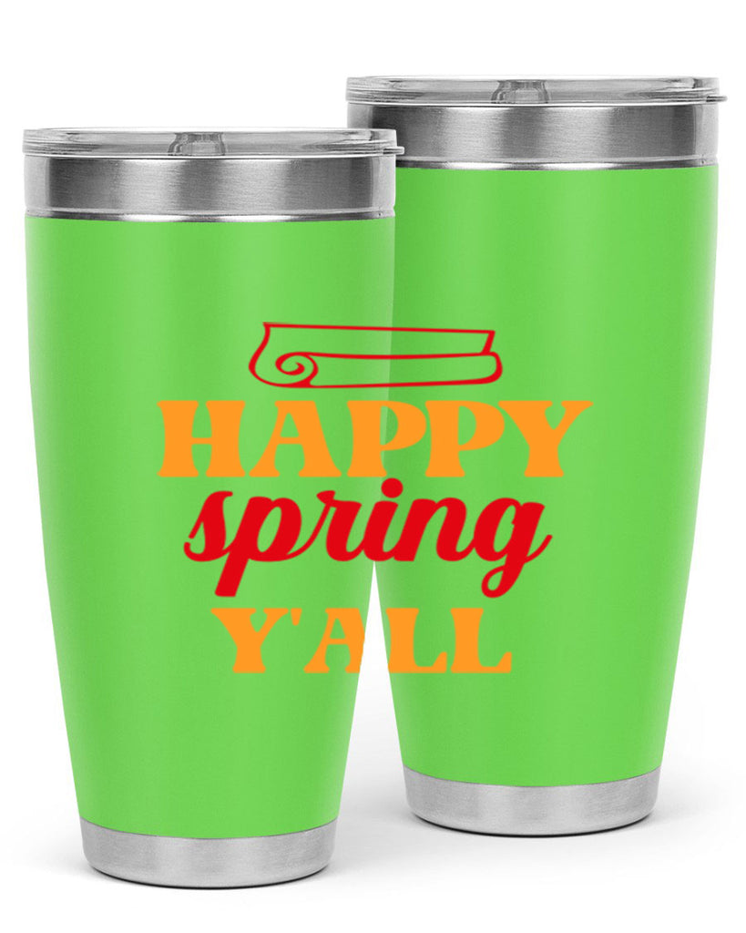 Happy spring y'all 166#- spring- Tumbler