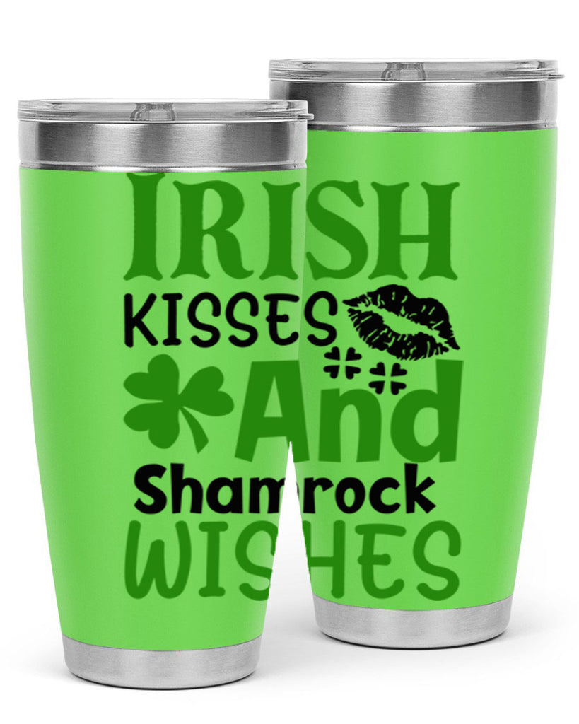 Irish Kisses And Shamrock Wishes Style 156#- St Patricks Day- Tumbler