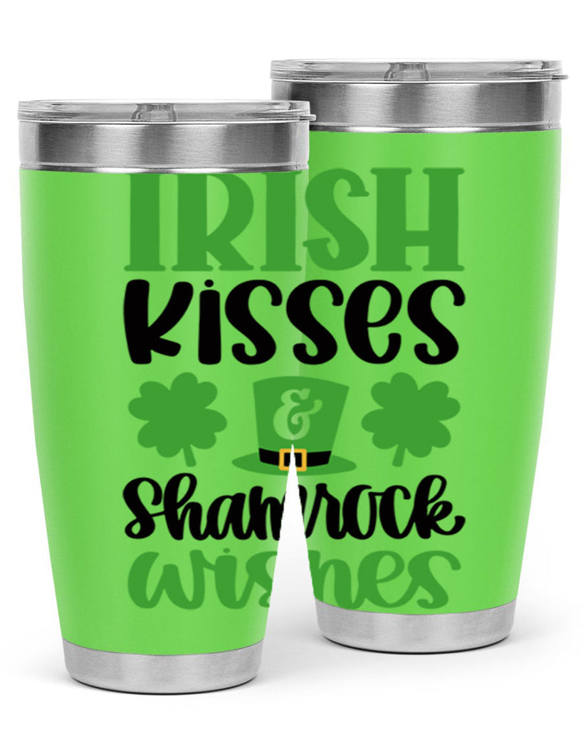 Irish Kisses Shamrock Wishes Style 81#- St Patricks Day- Tumbler