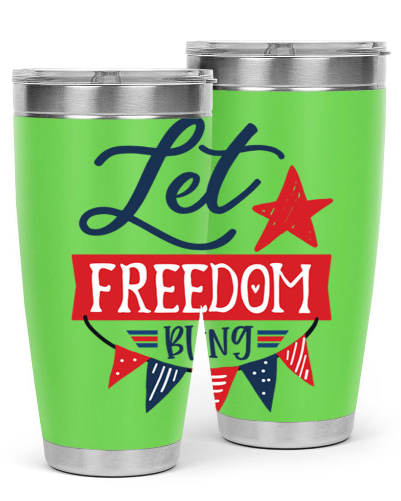 Let freedom bling Style 78#- Fourt Of July- Tumbler
