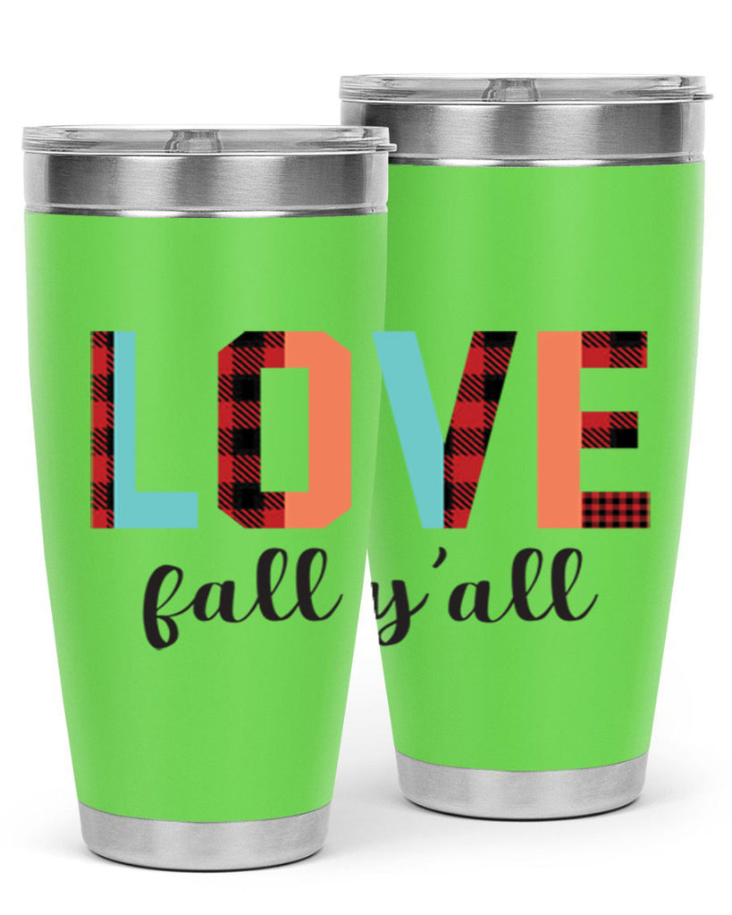 Love fall yall 411#- fall- Tumbler