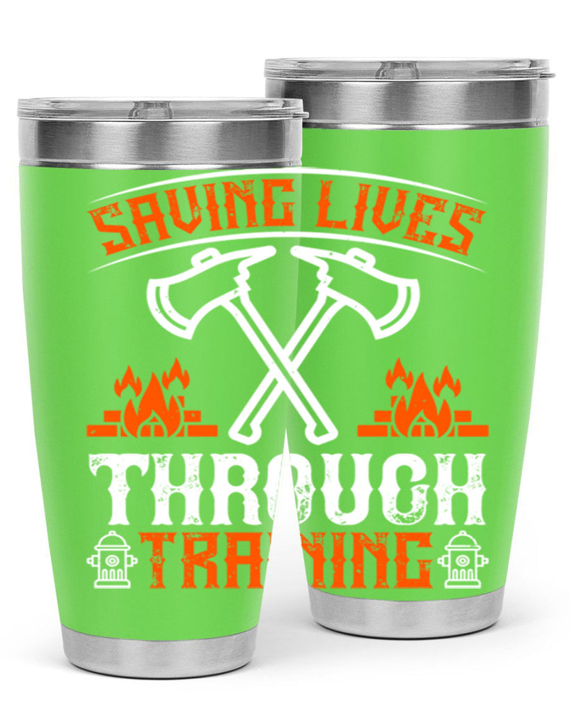 Saving lives through training Style 32#- fire fighter- tumbler
