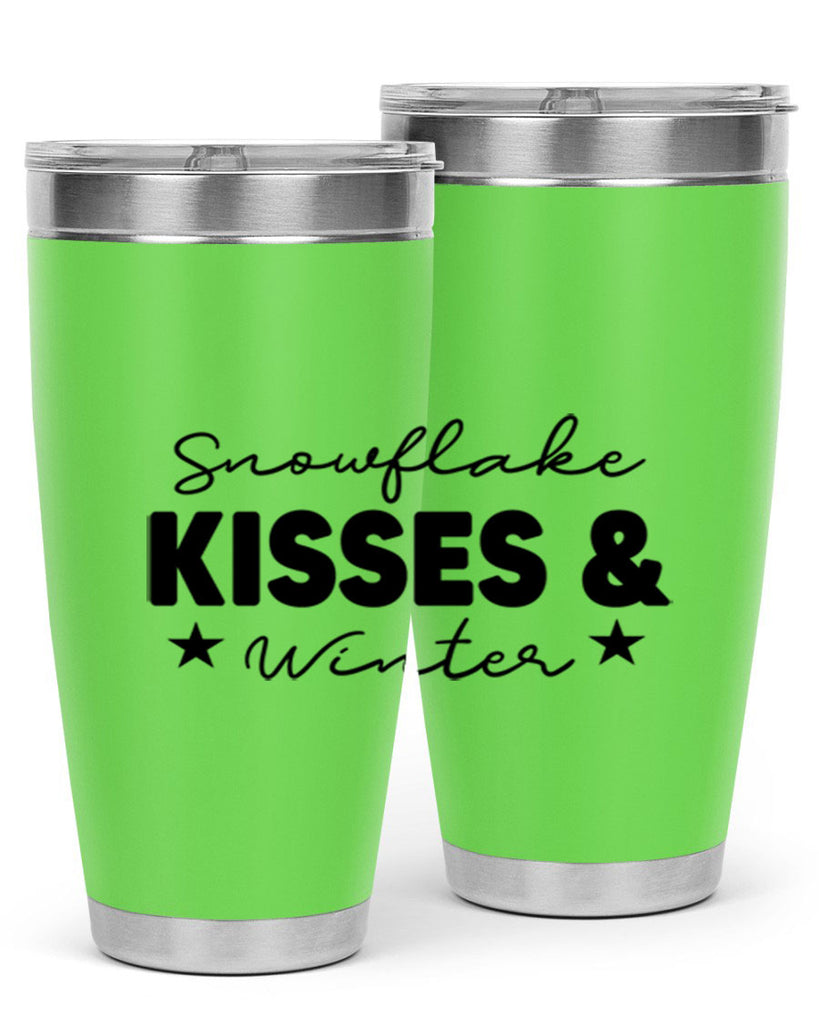 Snowflake Kisses Winter374#- winter- Tumbler