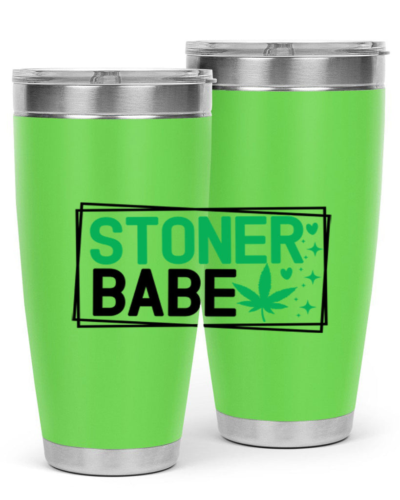 Stoner Babe 258#- marijuana- Tumbler