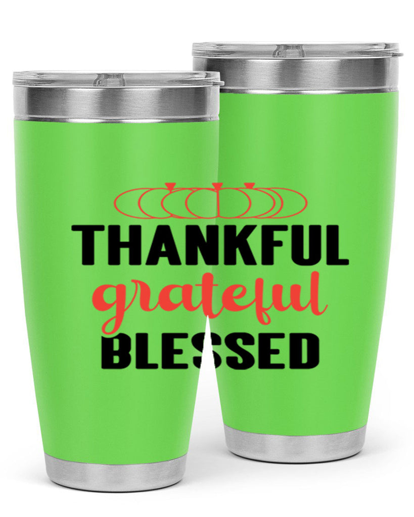 Thankful grateful blessed 603#- fall- Tumbler