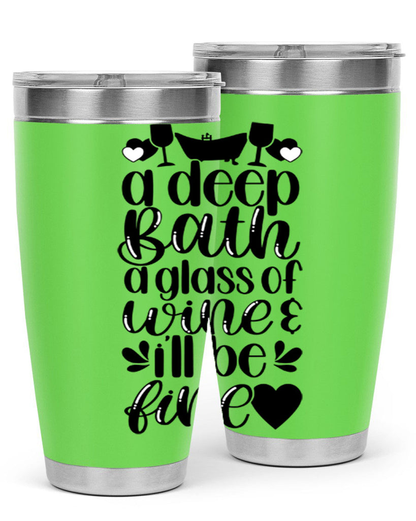 a deep bath a glass 48#- bathroom- Tumbler