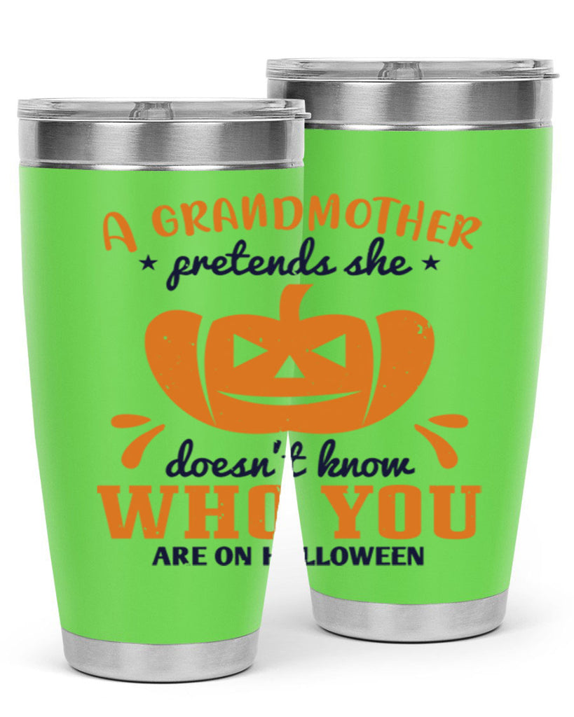 a grandmother pretends 162#- halloween- Tumbler