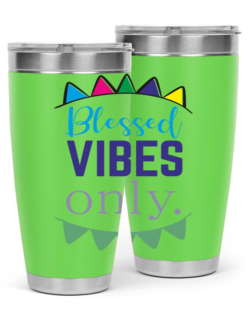 blessd vibes only- black words phrases- Cotton Tank