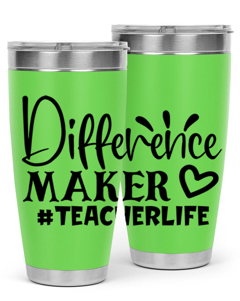 difference maker teacherlife Style 185#- teacher- tumbler