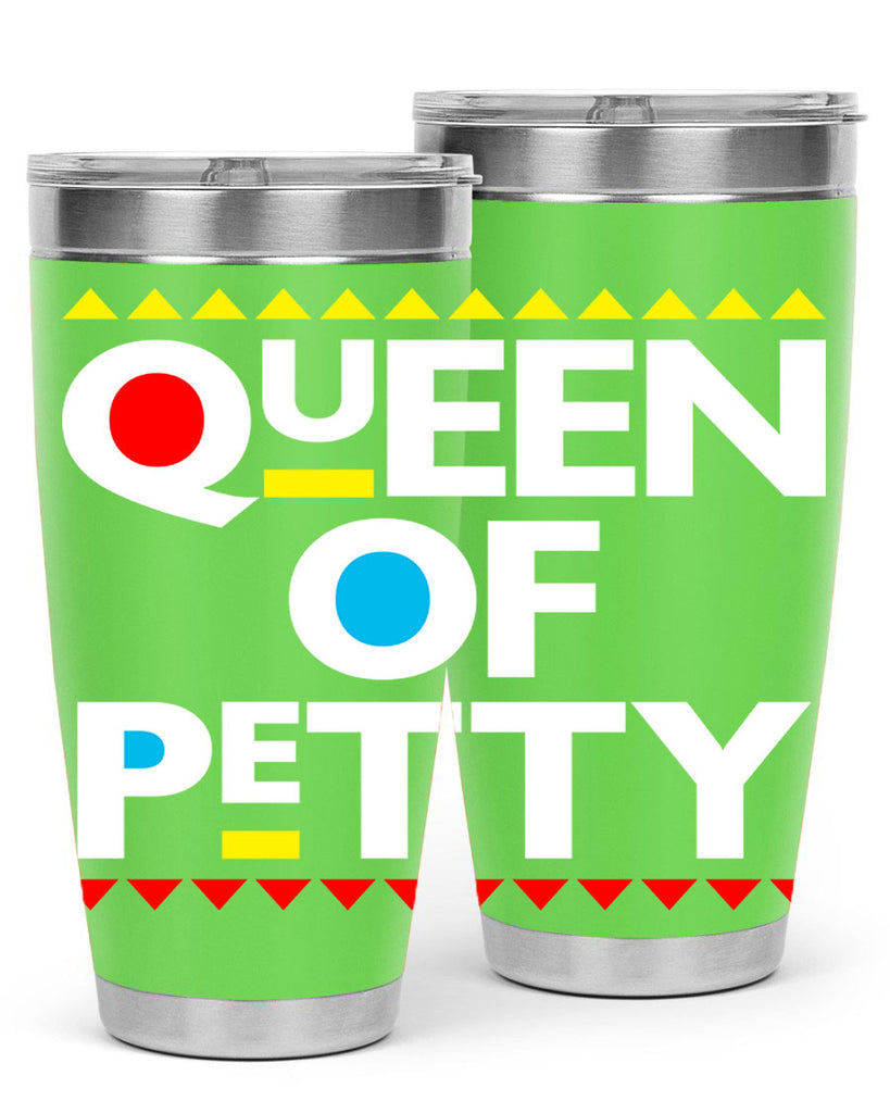 queen ofpetty 48#- black words phrases- Cotton Tank