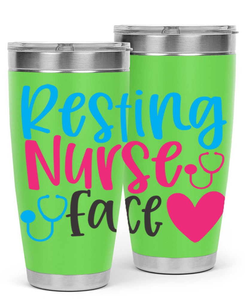 resting nurse face Style 355#- nurse- tumbler